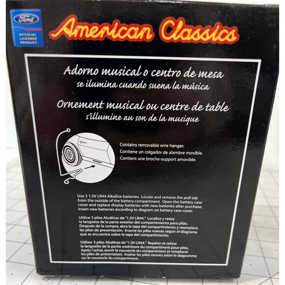 Yellow Hot Rod Christmas Ornament Lights Music 1932 Ford Little Deuce Coupe - Picture 4 of 9